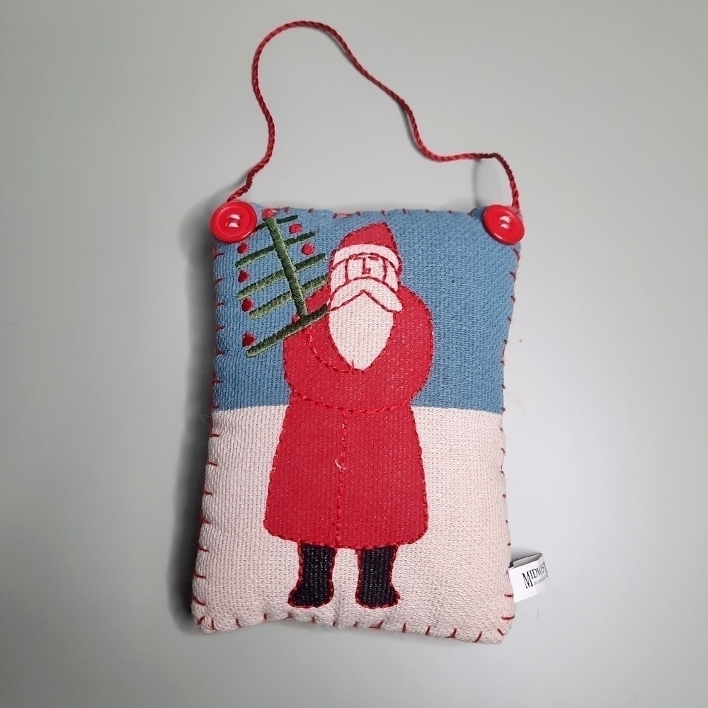 Vintage Midwest Christmas Santa Door Hanger